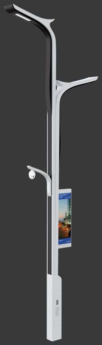 Fusion smart pole, progressive urban lighting
